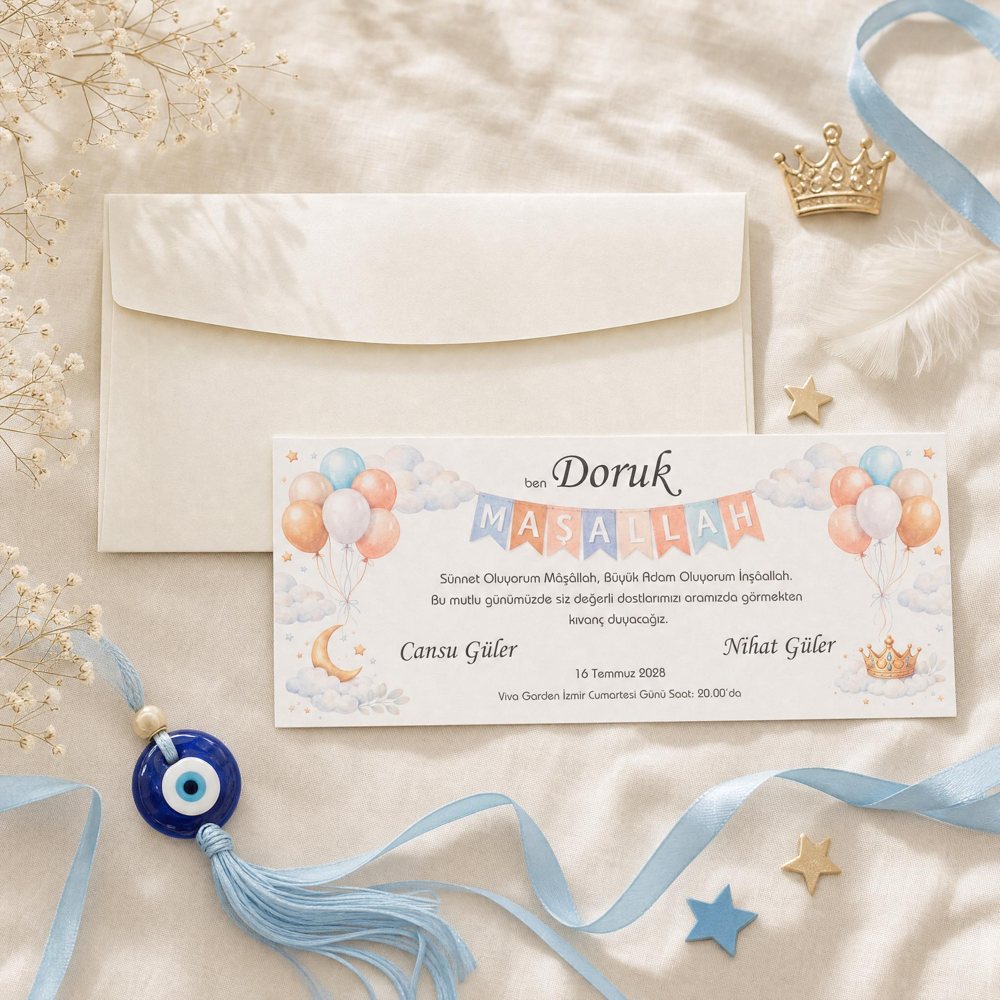 Premium Sünnet Davetiye ES-SN-076 — ES-SN-076